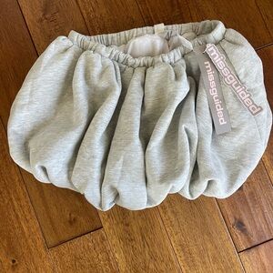 Missguided Light Gray Bubble Skirt